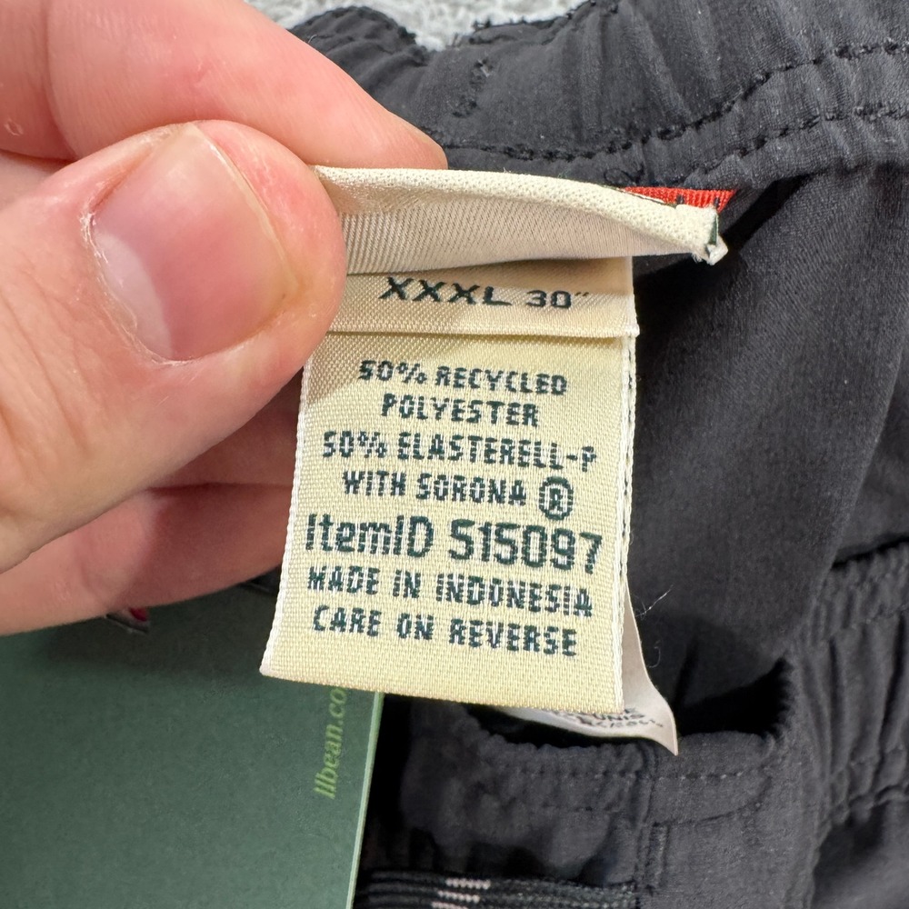 NEW LL Bean Mens Jogger Pants XXXL 30" Classic Black Bs Multisport Sorona 515097 - Picture 5 of 8